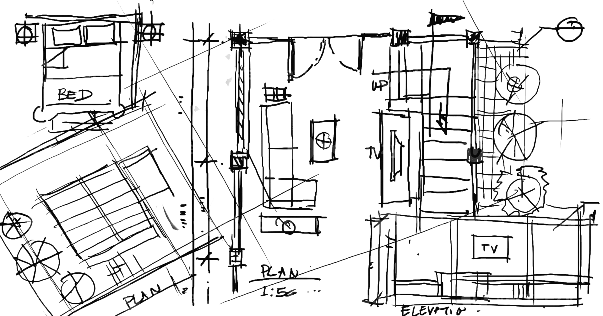 Architectural blueprint sketch