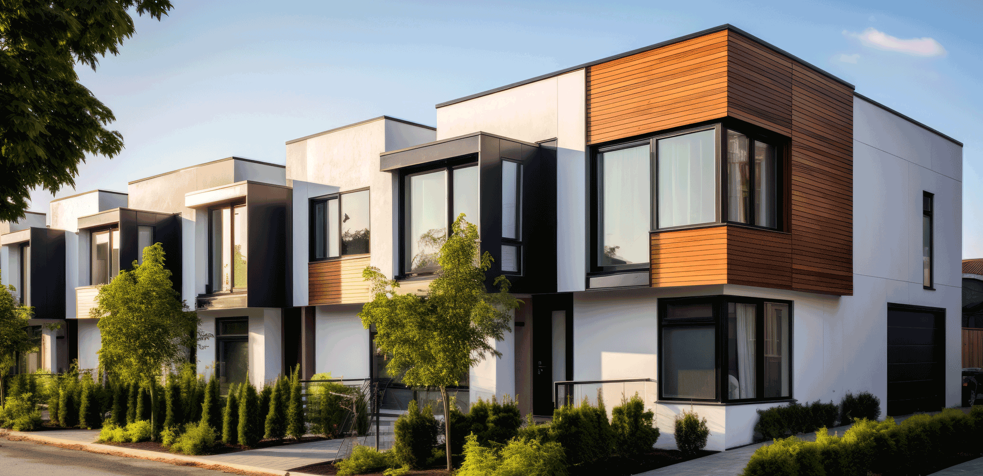 Modern residential building exterior